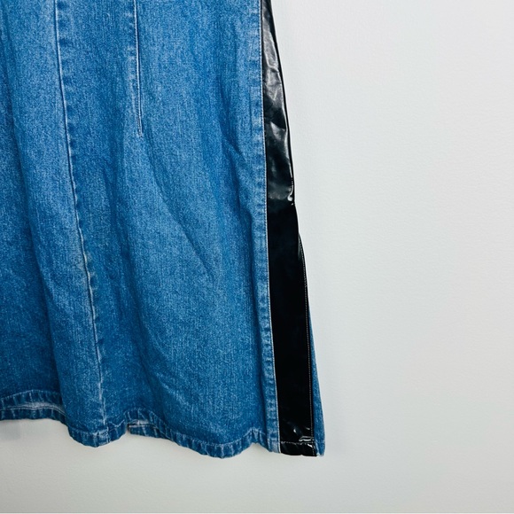 Vintage Outlaw cotton denim overall jumper—adjustable straps Size 9 - Picture 11 of 12